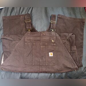 Carhartt Rugged Flex Black Canvas Bib Overall